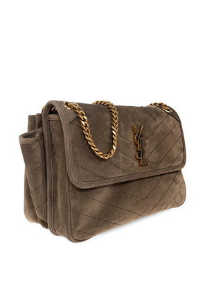 Saint Laurent Suede shoulder bag ‘Niki Tripouch’
