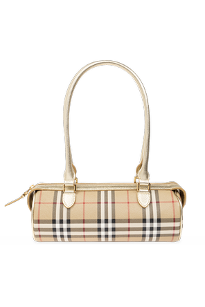 Check leather bag