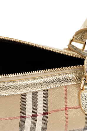Burberry Bolso de hombro de piel a cuadros