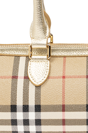 Burberry Bolso de hombro de piel a cuadros