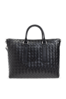 Bottega Veneta BLACK Briefcase Intrecciato Soft