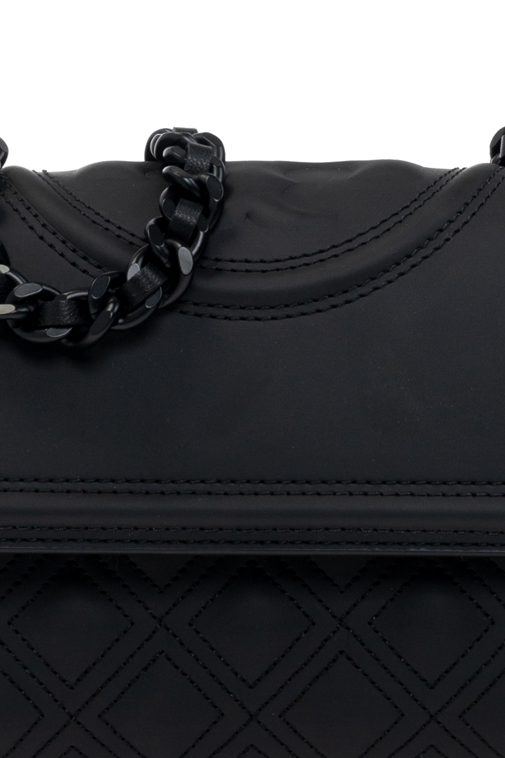 TORY BURCH FLEMING MATTE BLACK SMALL BAG FULL SET, Luxury, Bags