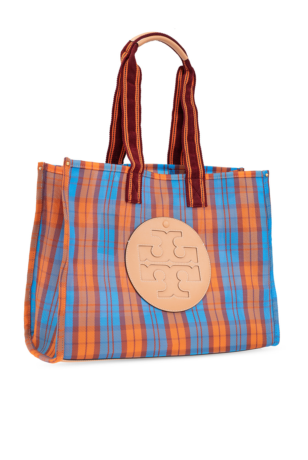 IetpShops Japan - Soft Leather Tote Bag - Blue 'Ella Mesh Market' shopper bag  Tory Burch