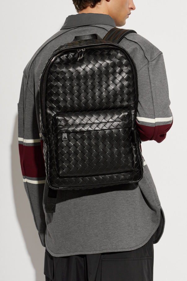 Bottega Veneta Kožený ruksak „Intrecciato“
