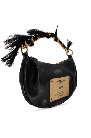 Balenciaga Bolso bandolera de cuero con efecto 'vintage'
