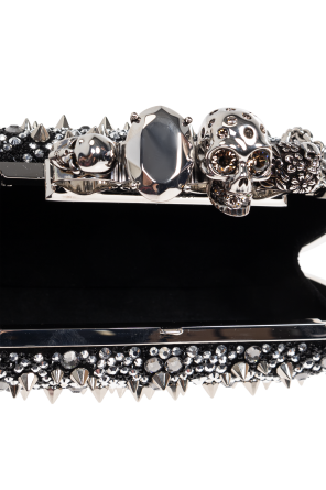 Alexander McQueen Carteira de mão com cristais brilhantes