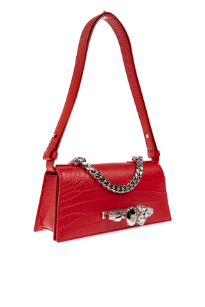 Alexander McQueen Kožená kabelka 'Jewelled Mini'