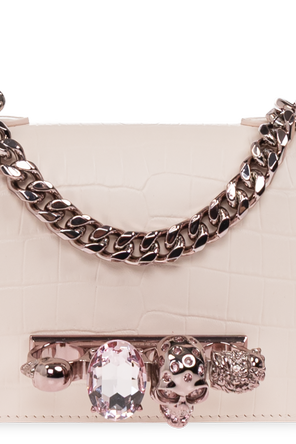 Alexander McQueen Kožená taška ‘Jewelled Mini’