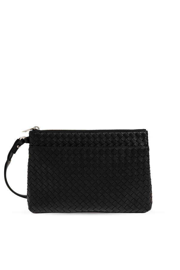 Leather pouch with wrist strap od Bottega Veneta
