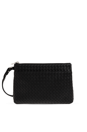 Leather pouch with wrist strap od Bottega Veneta
