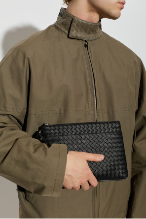Leather pouch with wrist strap od Bottega Veneta