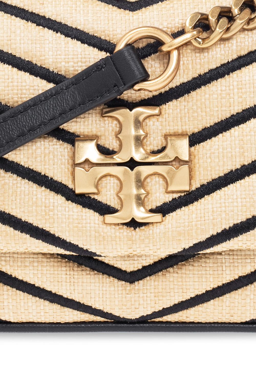 Tory Burch Kira Small Chevron Straw Shoulder Bag