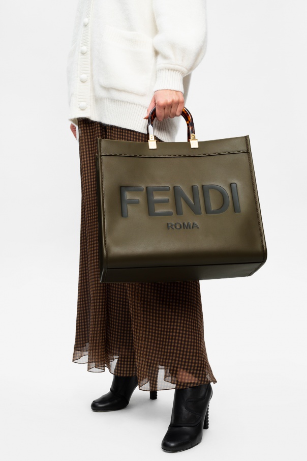 GenesinlifeShops GB - Green 'Sunshine' shopper bag Fendi - fendi black logo  sweatshirt