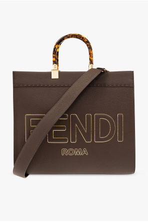 Fendi FF-logo Jacquard and Leather Phone Bag
