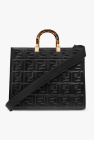 FENDI Zucchino PVC Chain Pouch Hand Bag Brown Black 8BR594