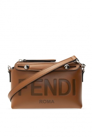 Borsa a tracolla Bianco fendi in tela monogram beige e nera e pelle nera