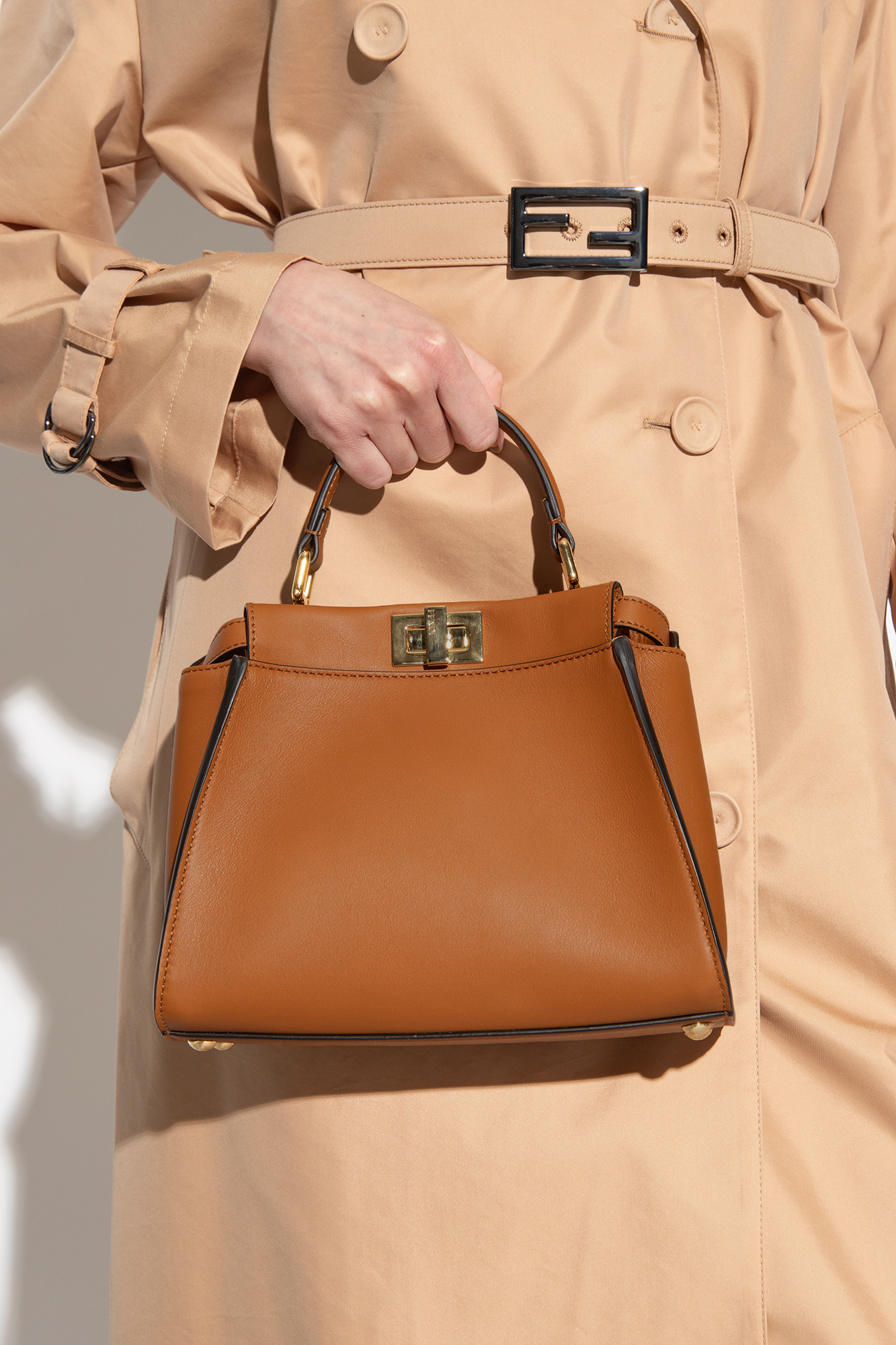 Fendi Peekaboo Brown Bag