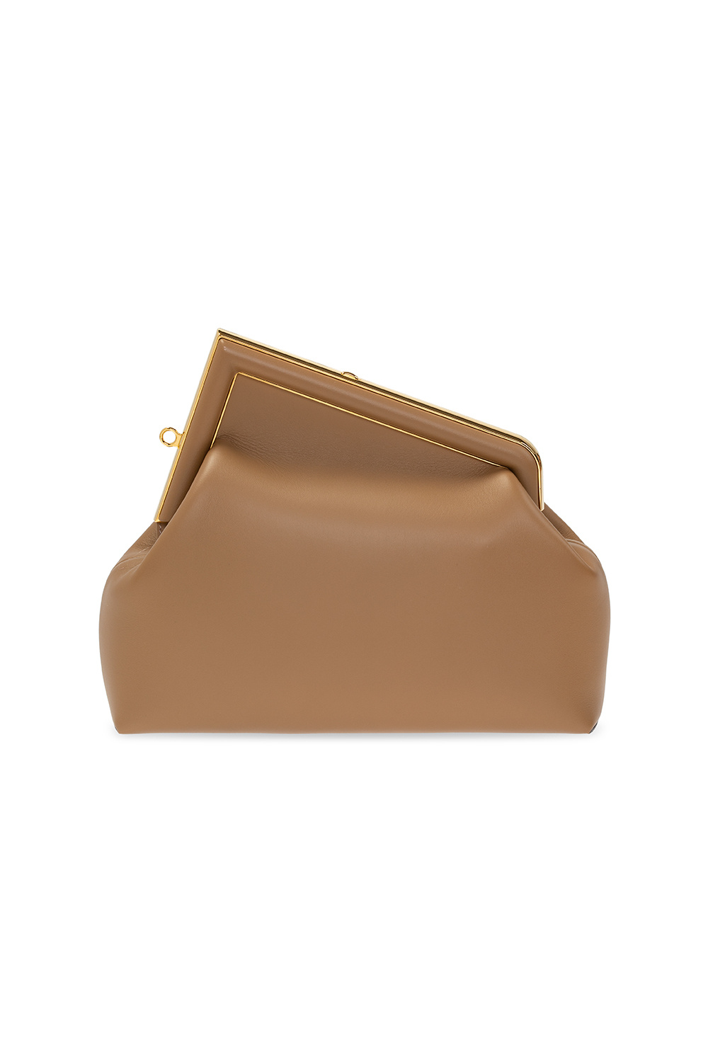 Fendi First Medium Leather Shoulder Bag Women's Brown
