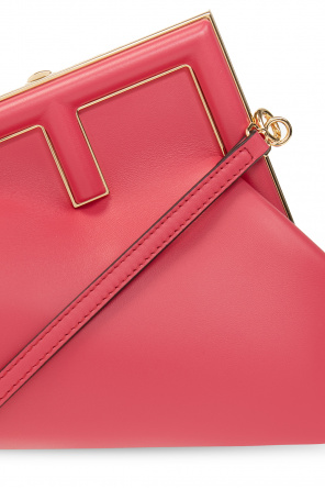 Fendi First Small Leather Clutch Bag in Pink