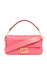 Fendi Baguette handbag in brown and pink furr and pink leather