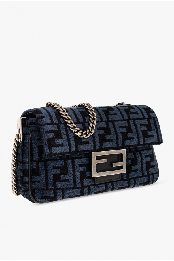 Fendi Blue/Brown Denim and Leather Baguette Crossbody Bag Fendi | The  Luxury Closet