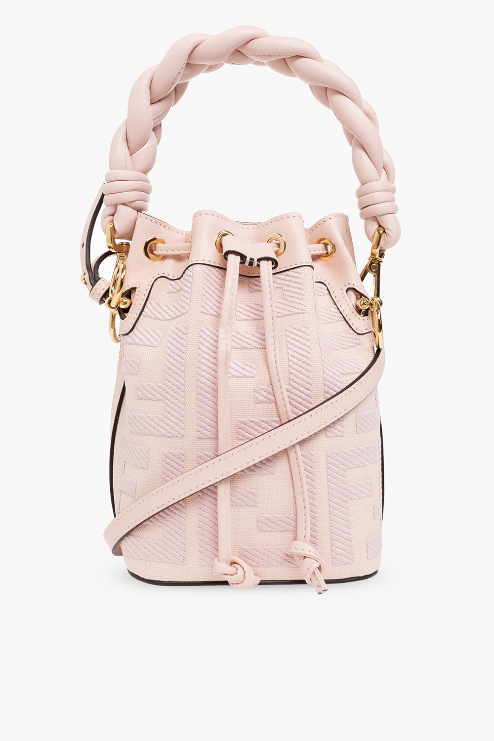 Fendi Pattern Print, Pink Mini Mon Tresor Bucket Bag