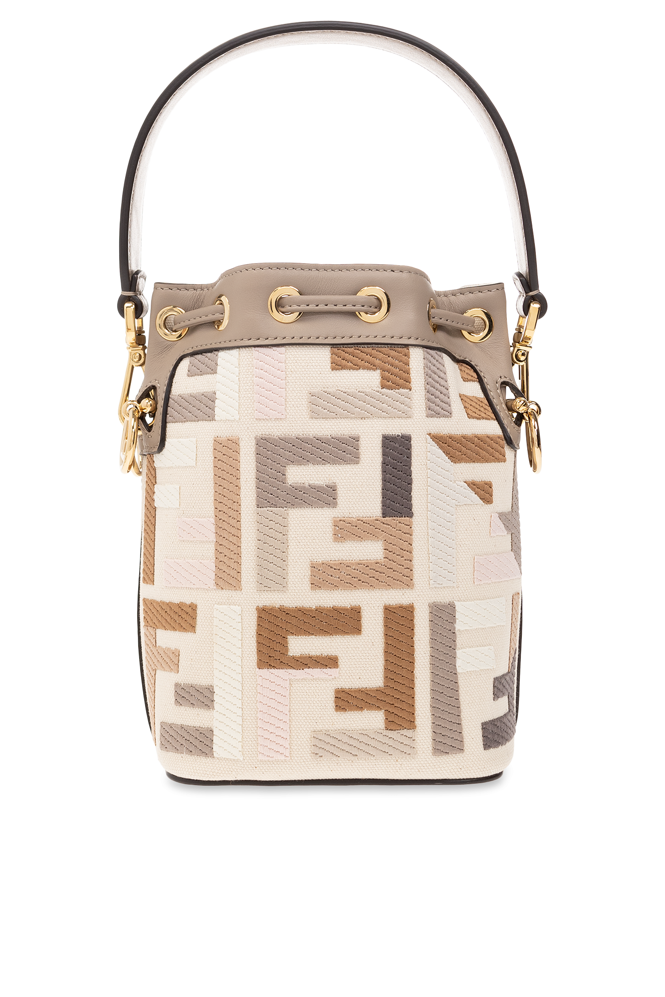 Cream 'Mon Tresor Mini' bucket bag Fendi - Vitkac HK