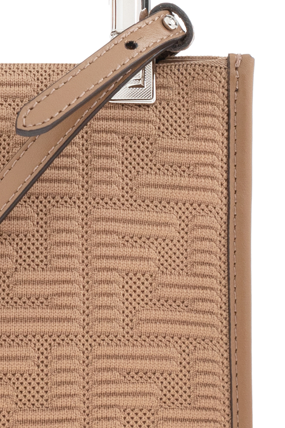 Mini Buttoned Handbag- Brown