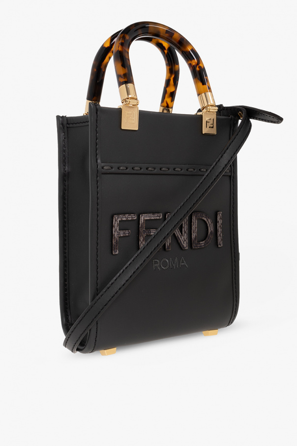 Fendi Sunshine Mini Tote Bag in Black