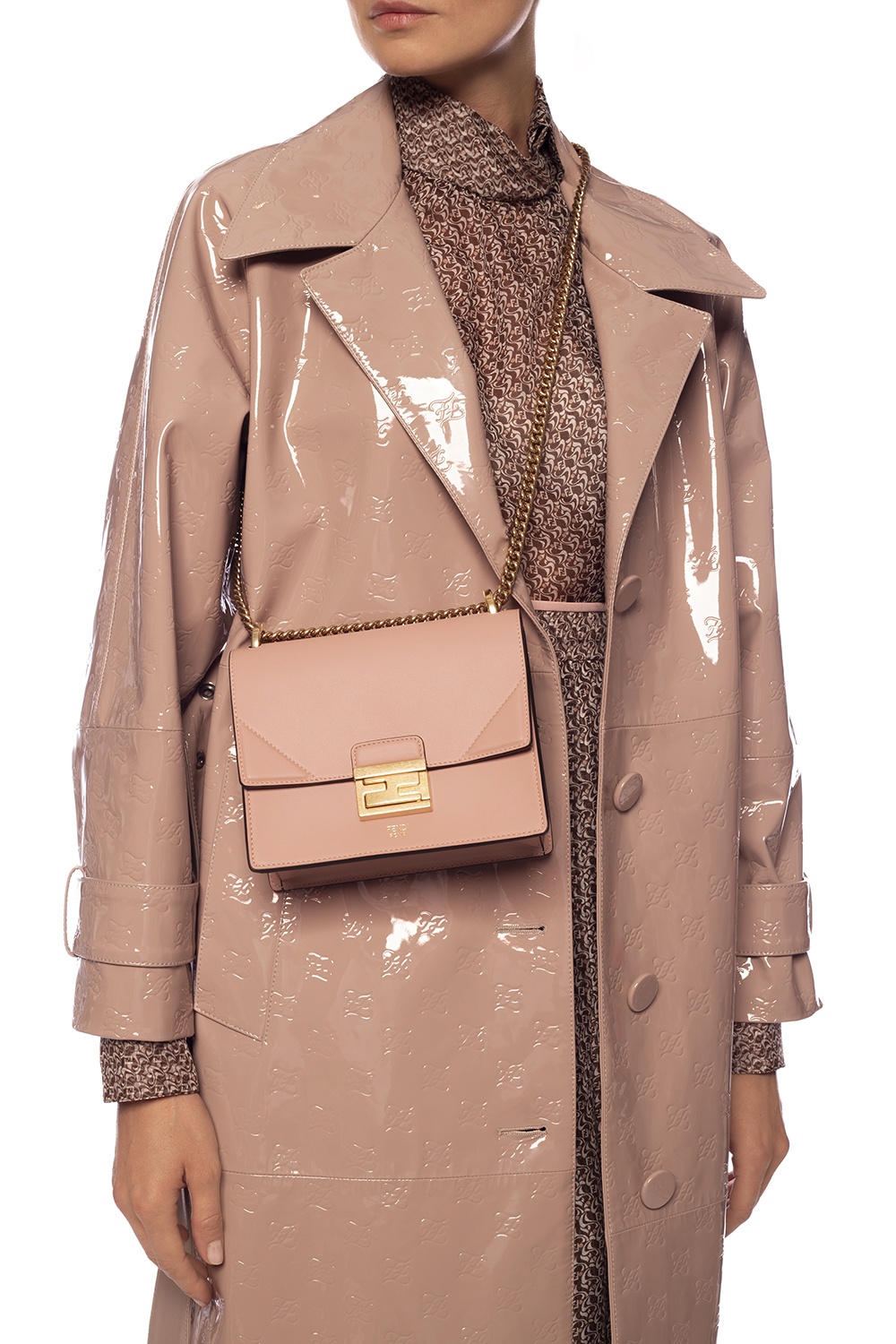Pink Leather coat Fendi - Vitkac GB