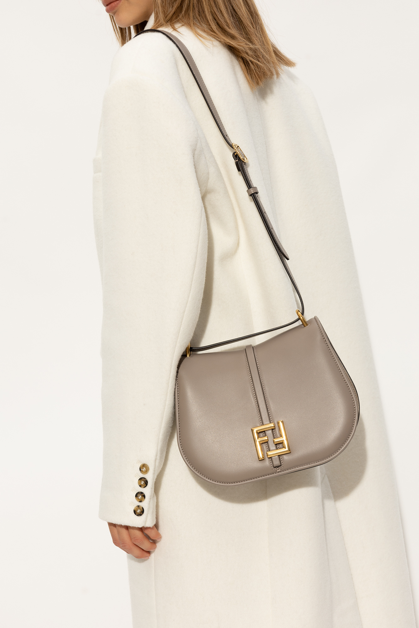 Fendi By The Way Medium Shoulder Bag in White