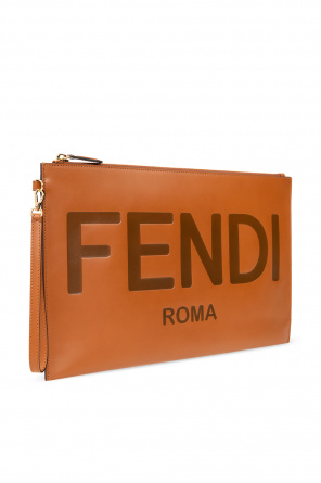 Fendi Leather pouch with logo