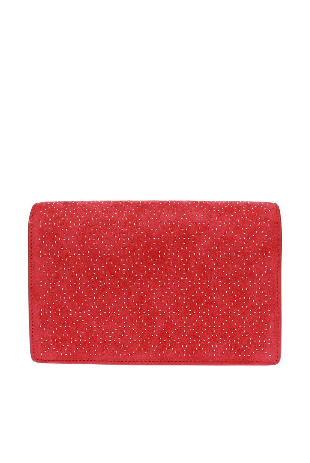 Alaia Chloé C mini shoulder bag in red leather and red suede