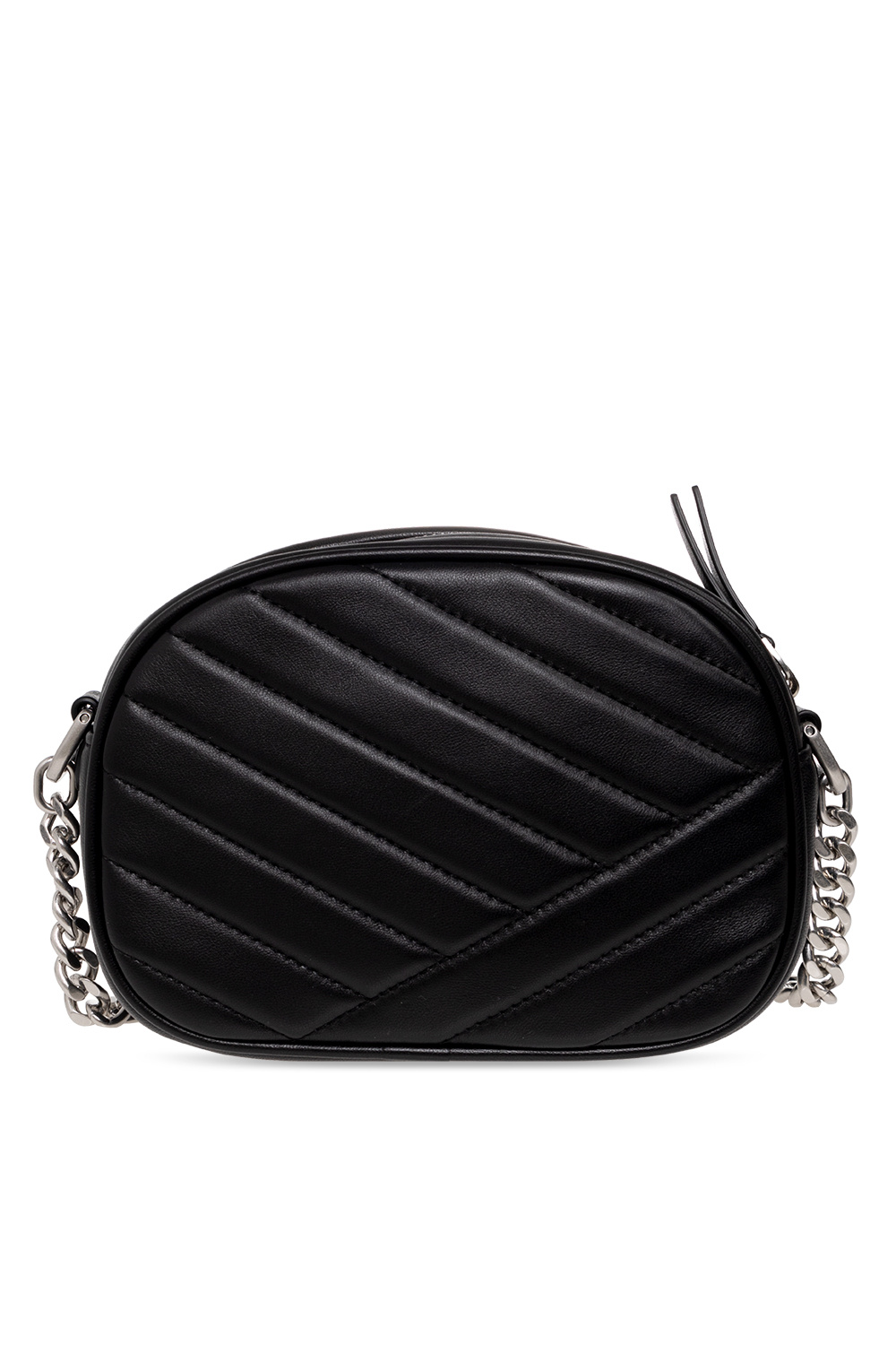 Black Kira small chevron-quilted leather shoulder bag