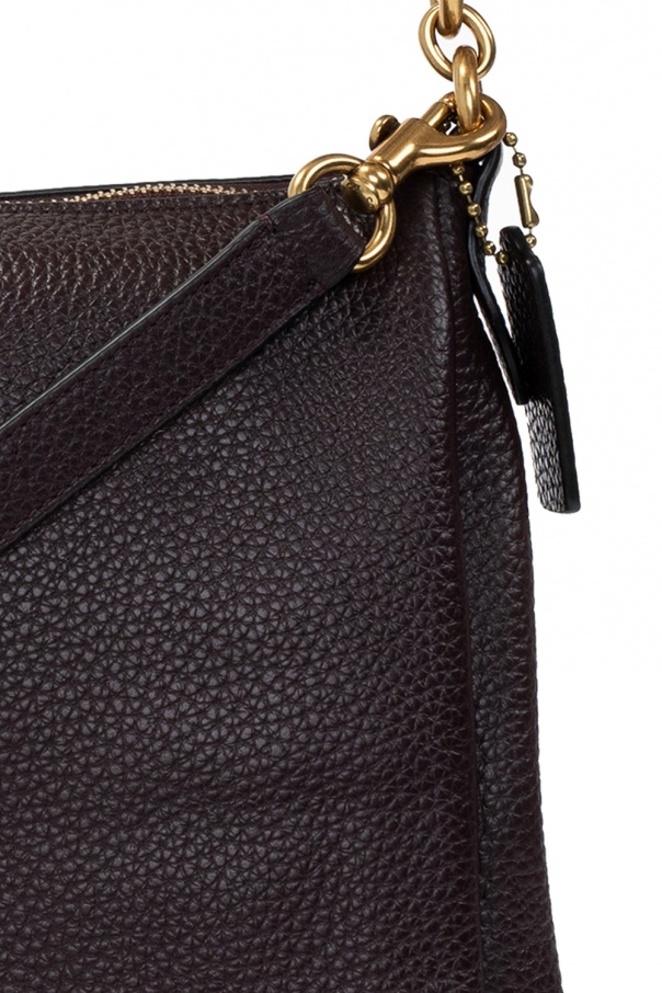 Coach Shay Shoulder Bag Navy Blue in Leather with Gold-tone - US