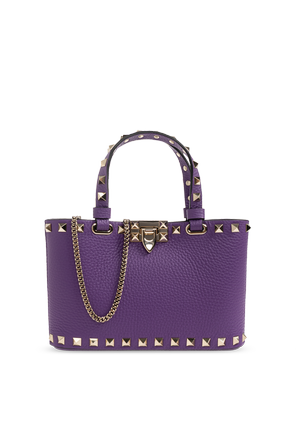Leather bag with studs