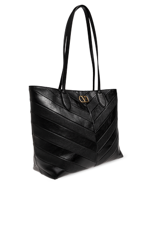 Valentino Garavani Leather logo shopper