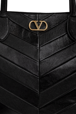 Valentino Garavani Leather logo shopper
