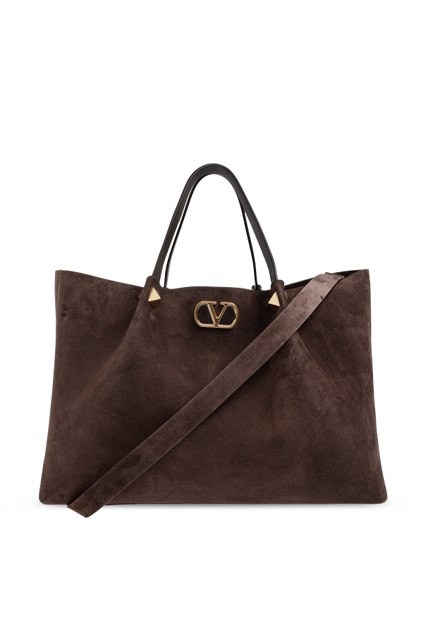 Suede bag with logo od Valentino Garavani