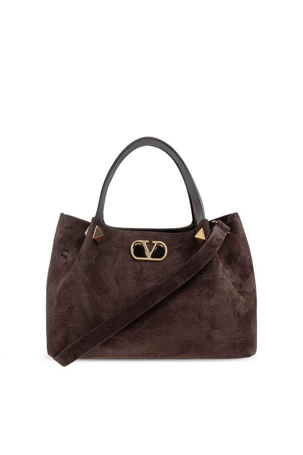 Suede bag with logo od Valentino Garavani