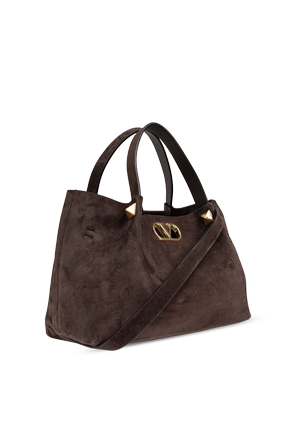 Valentino Garavani Zamszowa torba z logo