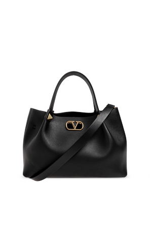 Bolso de cuero con logo