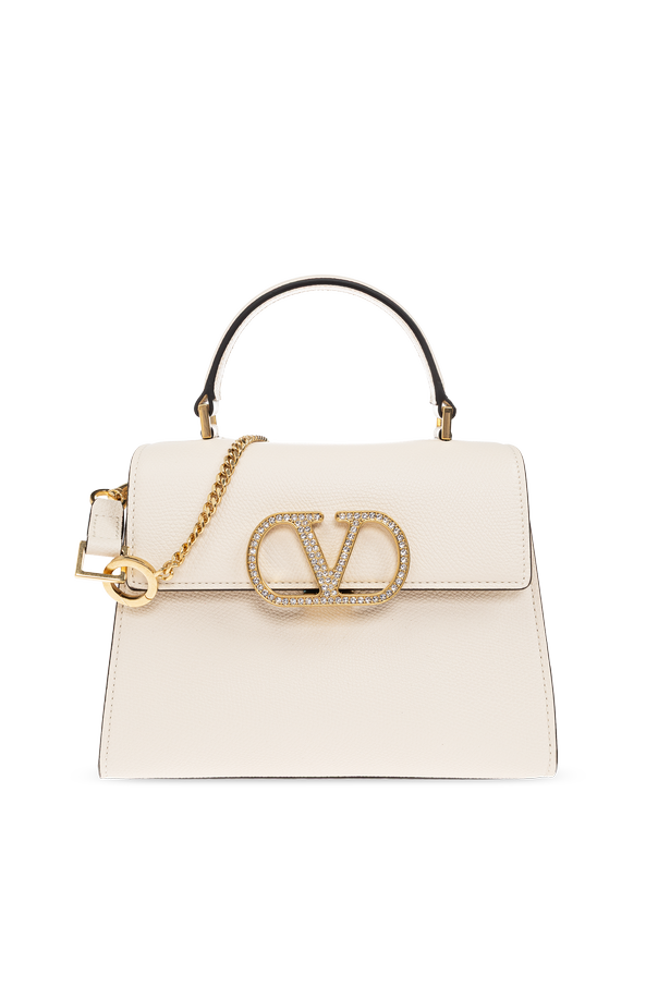 Leather bag with logo finished with crystals od Valentino Garavani