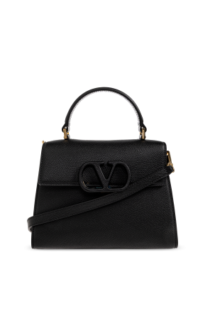 Leather bag with logo