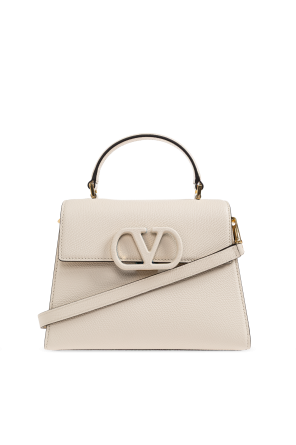 Leather bag with logo