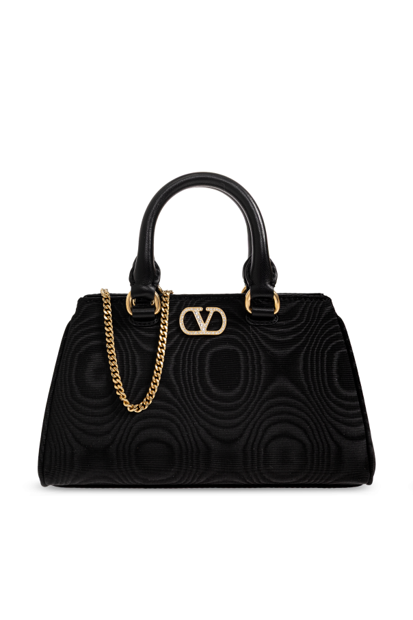 Bag with a logo finished with shimmering crystals od Valentino Garavani