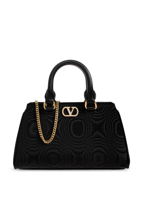 Bag with a logo finished with shimmering crystals