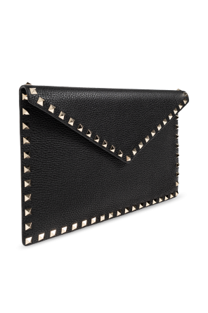 Valentino Garavani Leather studded clutch