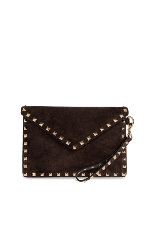 Leather clutch with studs