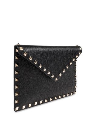 Valentino Garavani Leather studded clutch